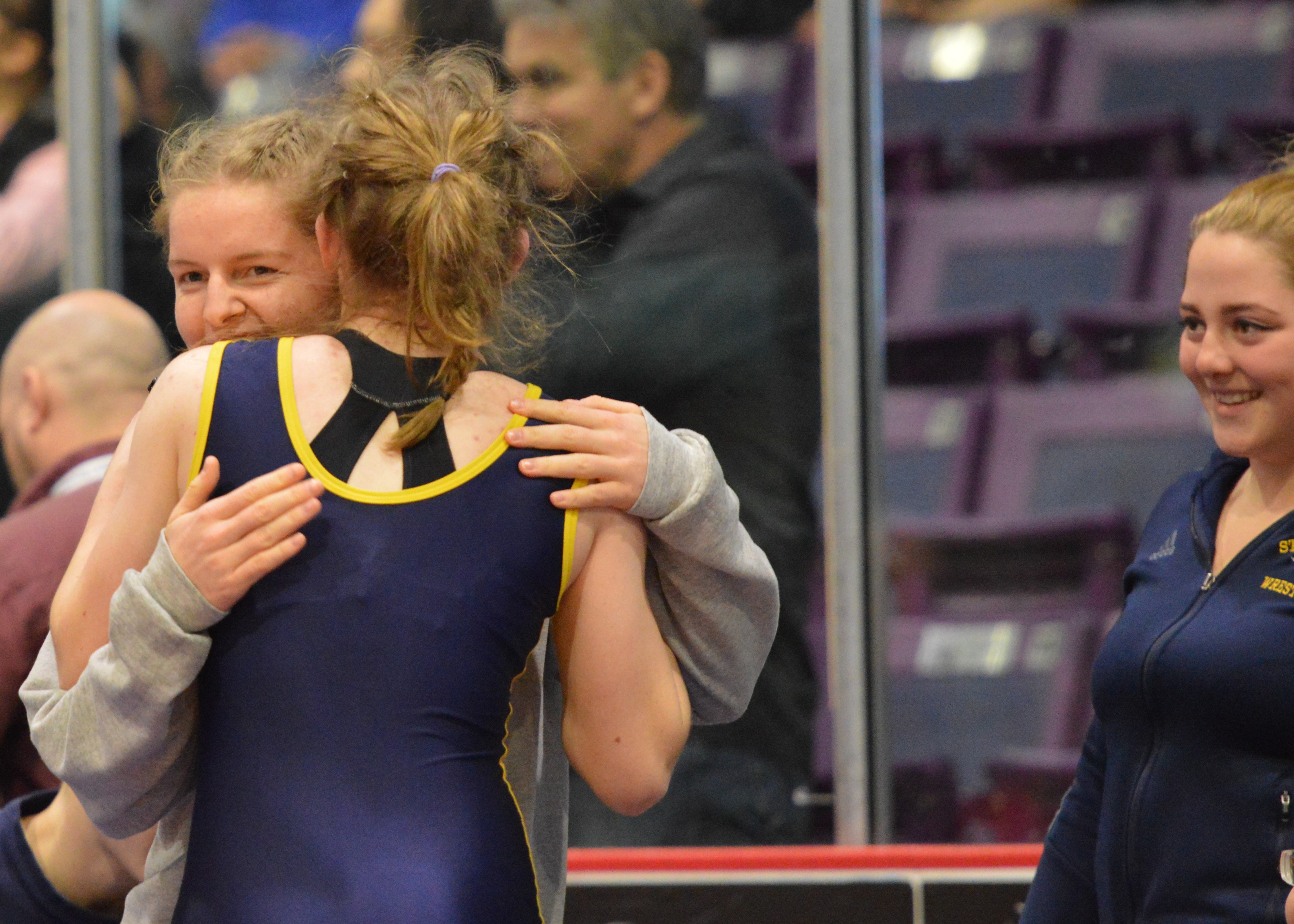 Woodhouse Sisters hug